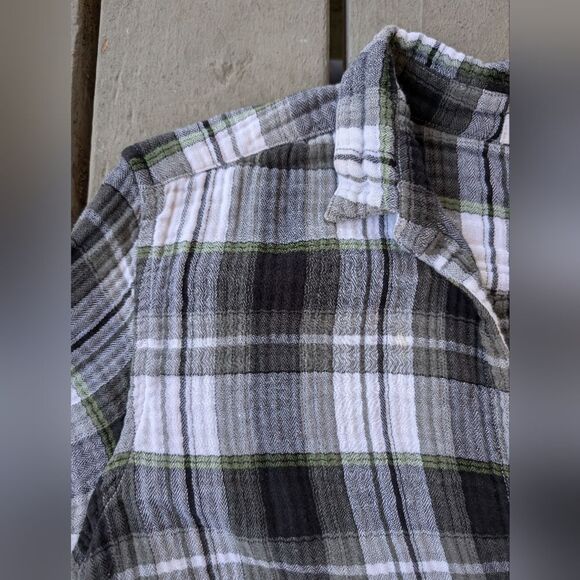 CP Shades Green Plaid Teton Tunic size Medium 100% Cotton, Rustic,‎ Casual - Picture 5 of 8